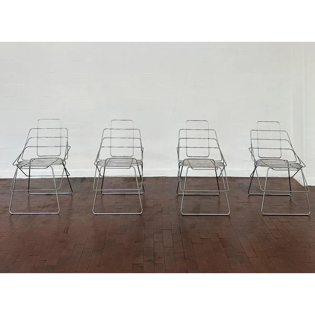 Metal Sof Chairs by Enzo Mari for Driade, Set of 4 For Sale - Image 7 of 12
