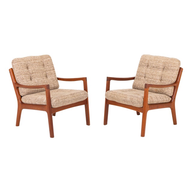 Easy Chairs by Ole Wanscher for France & Son, 1960s, Set of 2 For Sale