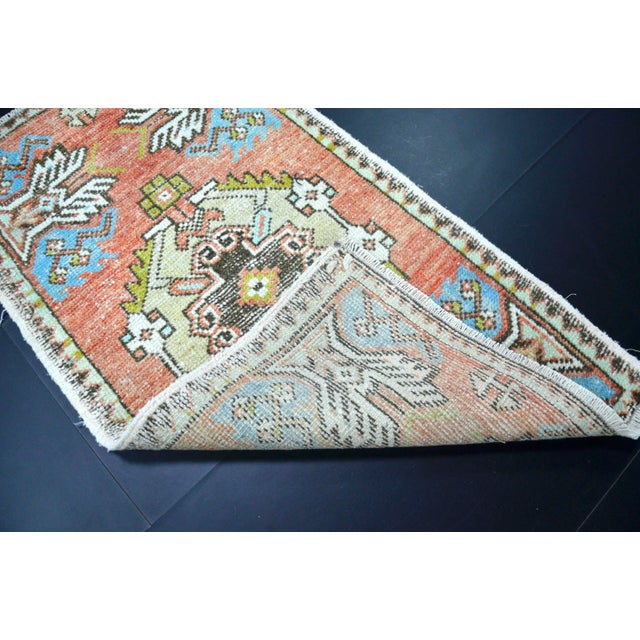 Vintage Traditional Turkish Multicolor Small Rug For Sale - Image 4 of 6