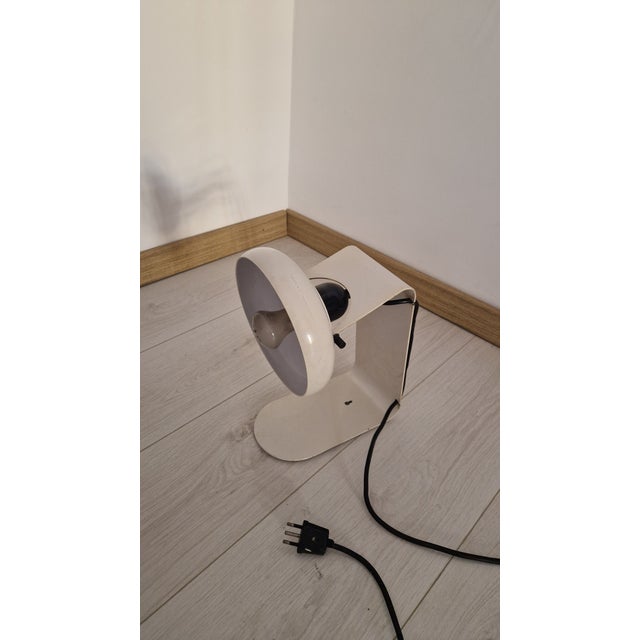 Metal Hanging White Iron Table Lamp from Stilnovo, 1970s For Sale - Image 7 of 13