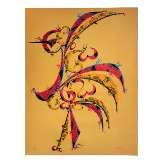 Rafael Alberti, Letter G, Original Lithograph, 1972 For Sale