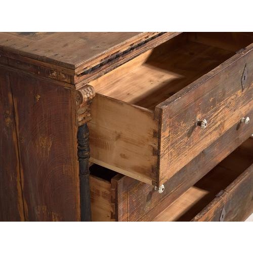 Antique Chest of Drawers with Porcelain Handles, 1920s For Sale - Image 9 of 11