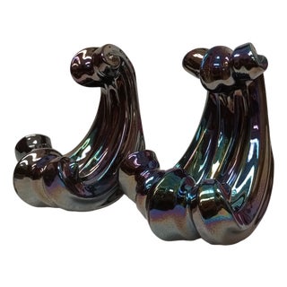 Guido Mariani, Waves, 1980s, Ceramic, Set of 2 For Sale