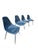 Vintage Mid-Century Modern Blue Fiberglass Shell Chairs, Chrome Legs, Set of Four For Sale - Image 10 of 18