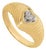 Gypsy Set 0.61ct Heart Cut Diamond Pinky Ring Size 5.5 in 14k Solid Yellow Gold For Sale