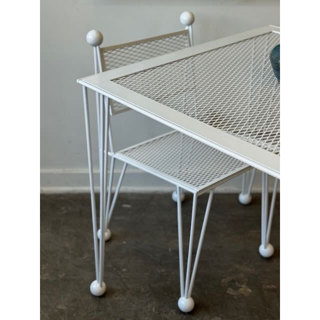 Art you can live in. Extremely proud to showcase this striking, custom-made steel patio set handcrafted by incredibly...