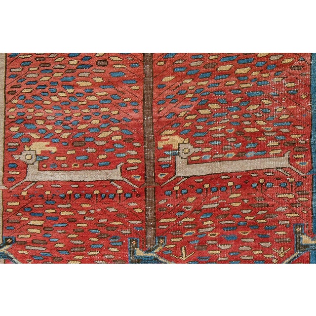Rare pictorial Bakshaish rug with different animals woven within the field. The best Bakshaish carpets offer a unique...