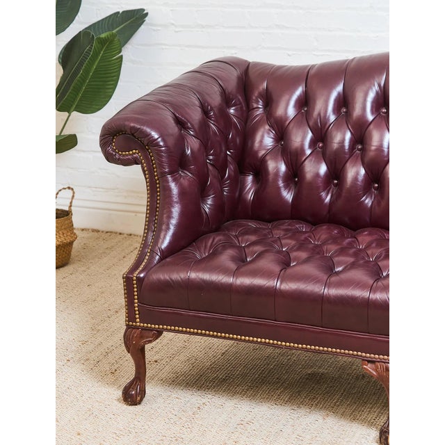 Mid 20th Century Chesterfield Vintage Rolled Arm Librarian, Sofa For Sale - Image 4 of 12