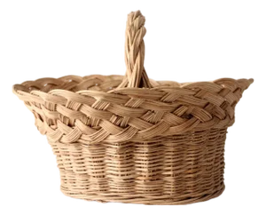Vintage Wicker Basket With Handle