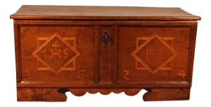Antique Chest in Walnut, 1624