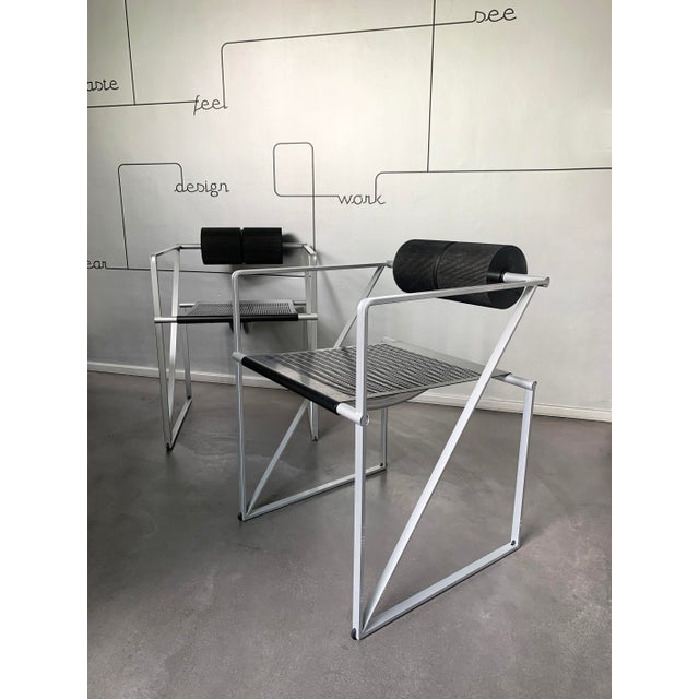 Metal Set of Seconda Armchairs by Mario Botta for Alias, 1980s For Sale - Image 7 of 15