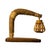 Mid-Century Reclaimed Ox Yoke Table Lamp — Hand-Forged Iron & Rattan Shade For Sale - Image 11 of 11