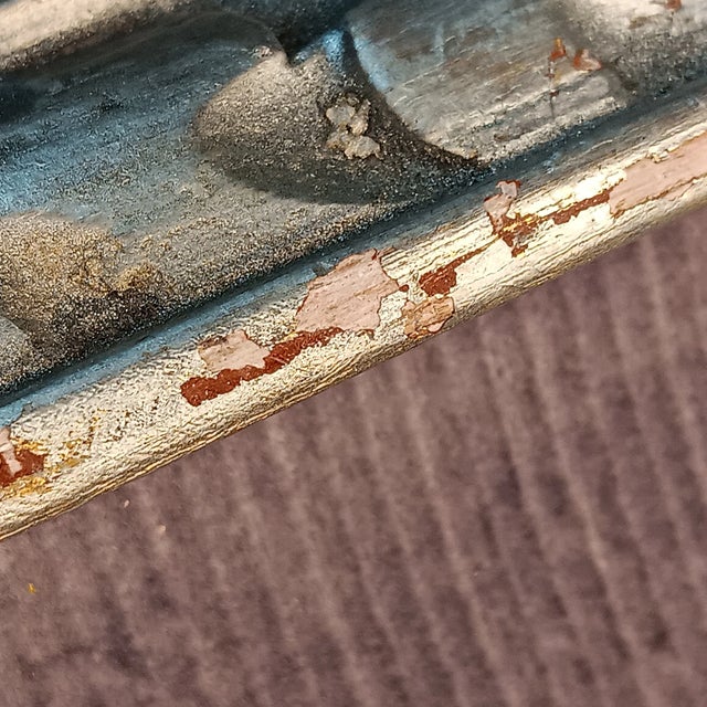 VTG Street Scene #1 Impressonist Painting Purple Velvet Matt Silver Frame 1978 For Sale - Image 17 of 18