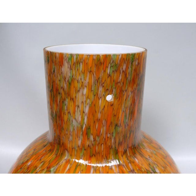 Ceiling Light in Flamed Orange, Green, Black, Beige by Peill & Putzler, 1970s For Sale - Image 11 of 17