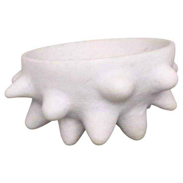 Hand Carved Marble Sculpture by Tom Von Kaenel For Sale