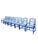 Blue Faux Bamboo Chinoiserie Style Blue Dining Chairs in Blue Set of 8 For Sale - Image 8 of 14