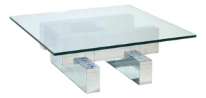 Paul Evans Cityscape Mid Century Chrome and Stainless Steel Coffee Table