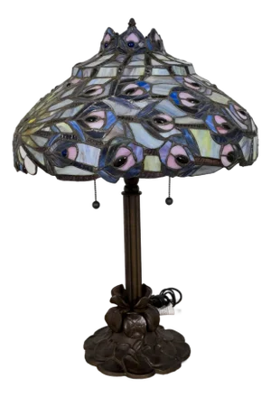 Vintage High Quality Tiffany Style Leaded Glass Lamp