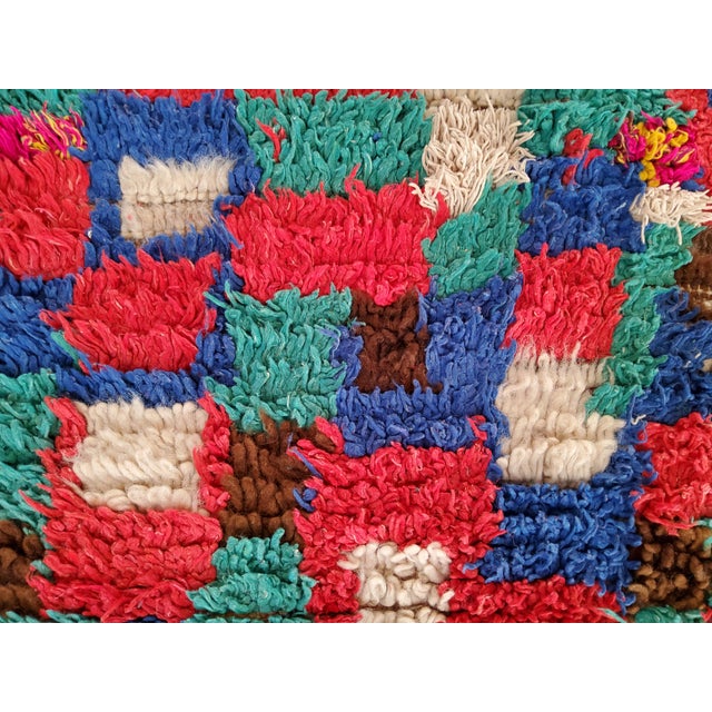 Berber Azilal Multicolored Rug in Wool, Morocco For Sale - Image 4 of 7