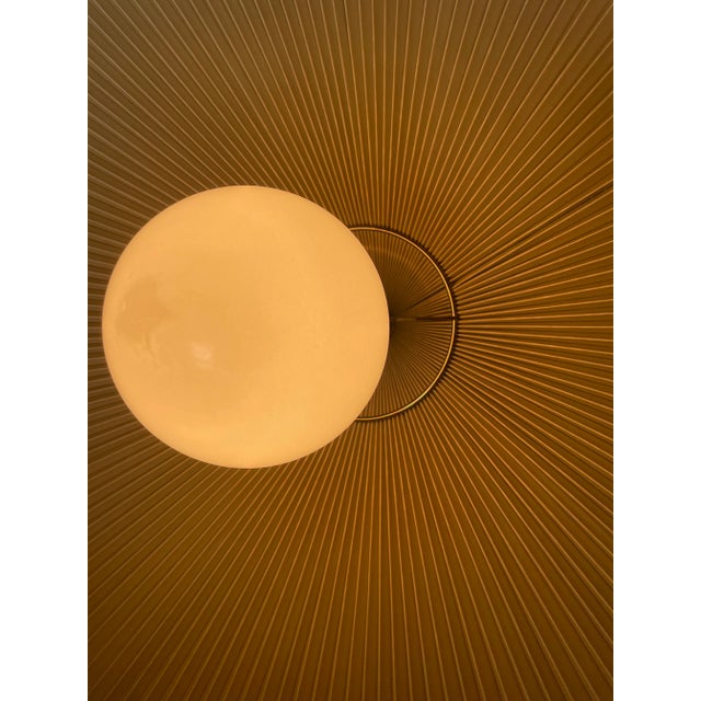 Ink Blue 1970s Danish Caprani Pleated Swag Lamp For Sale - Image 8 of 8