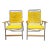 1960s Yellow Telescope Tube Furniture Company Outdoor Chairs - Set of 2 For Sale
