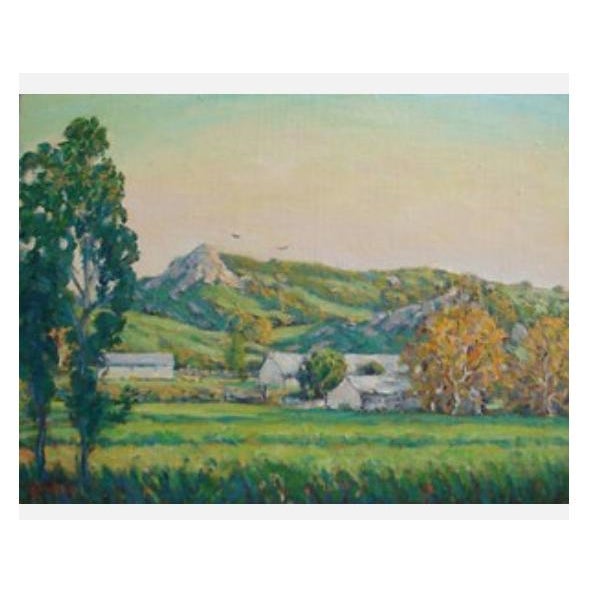 Ray “ San Luis Obispo Farm Gary Ray” Appears to have been framed in 2009 A dramatic painting by Gary Ray in the...
