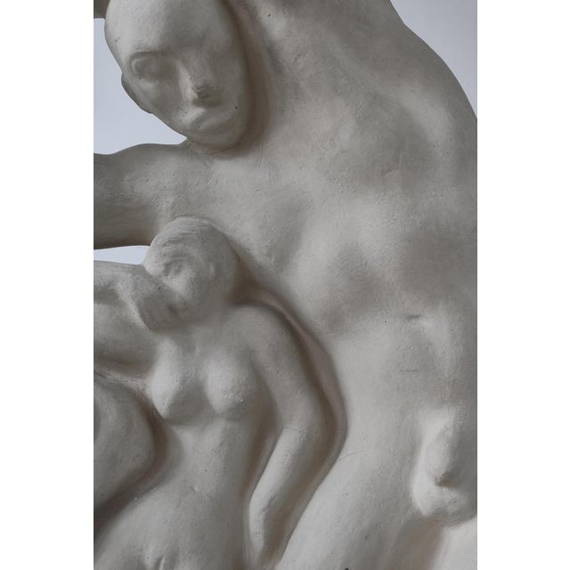 Monumental sculpture by danish artist kai nielsen made in 1922 at "kähler" workshop ("hak"). The sculpture depicts a scene...