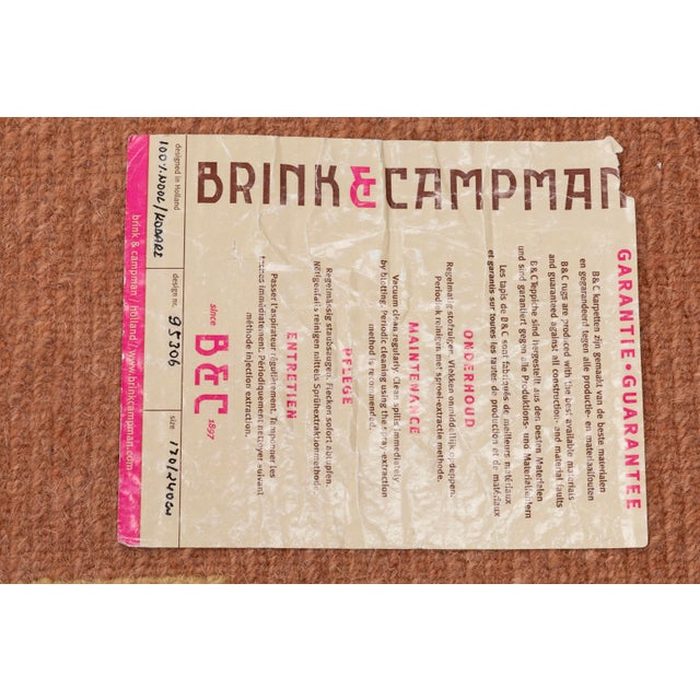 Abstract Brink & Chapman Hand Knotted Wool Runner From Nepal 94 X 33 For Sale - Image 3 of 4