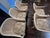 Contemporary Vintage McGuire San Francisco Rattan Barrel Back Armchairs, Set of 5 McGuire Rolling Chairs in Excellent Condition For Sale - Image 3 of 8