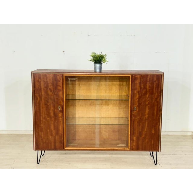 Mid-Century Wood and Glass Highboard, 1960s For Sale - Image 14 of 14