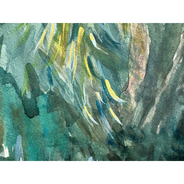 1970s 1970s Willows Above Corfe Brook Painting For Sale - Image 5 of 9