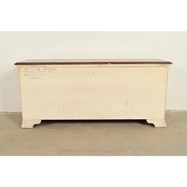 Drexel French Provincial Louis XV Cream Lacquered Sideboard Credenza, 1960s For Sale - Image 11 of 12
