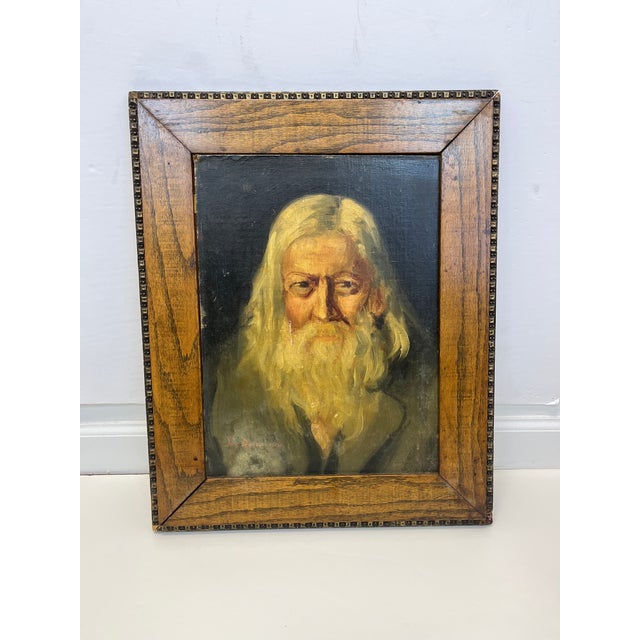 Turn of the Century Hand Painted Portrait For Sale - Image 4 of 7