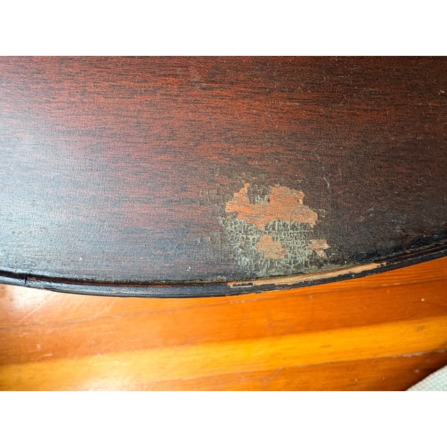 Wood Verified Omega Cinema Props and Pathe Industries Hollywood Production Provenance, Early Victorian Two-Tier Mahogany Dumbwaiter Table, Turned Pedestal For Sale - Image 7 of 12