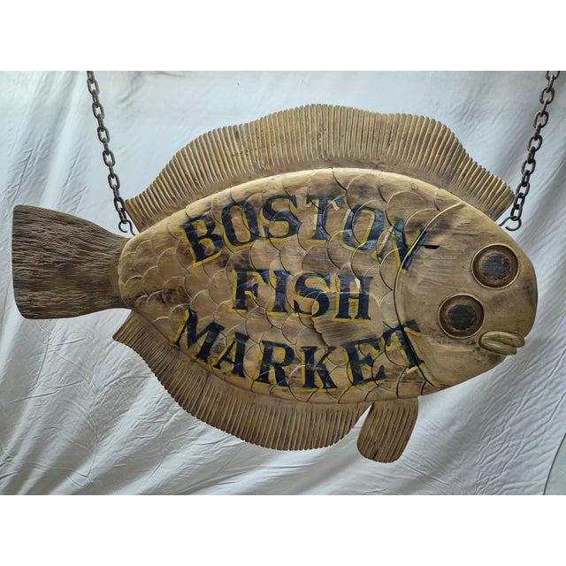 Early 21st Century Boston Fish Market Trade Sign For Sale - Image 5 of 12