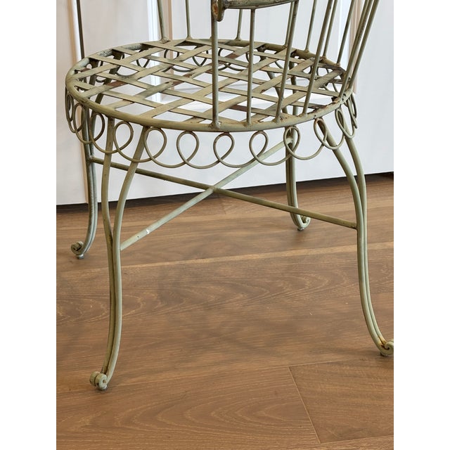 Mid-Century French Wrought Iron Garden Chairs in the Style of Mathieu Matégot - A Pair For Sale In Little Rock - Image 6 of 18