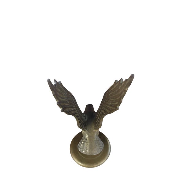 Mid 20th Century Mid M-Century Pair of Solid Brass American Eagle Desk Accessories For Sale - Image 5 of 7