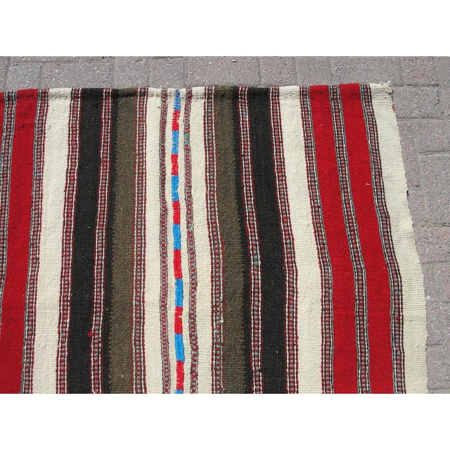 Vintage Turkish Handmade Wool Kilim Area Rug, in Flawless conditions. Designed 1970 to 1979
