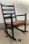 Black Mid-Century Rocking Chair in the Style of Hans Wegner, Upholstered in Schumacher Vanderbilt Velvet For Sale - Image 8 of 9