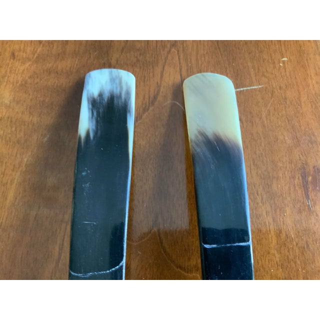 Vintage Horn Salad ServerIng Set- a Pair For Sale In Chicago - Image 6 of 7