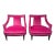 Pair of Chairs Open Arm Lounge Chairs by Silver Craft Furniture Company Gaston Y Daniela Pink Velvet For Sale