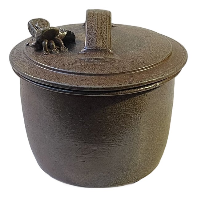 Glazed Stoneware Honey Jar with Bee from Getter Hundstrup, 1980s For Sale