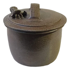 Glazed Stoneware Honey Jar with Bee from Getter Hundstrup, 1980s
