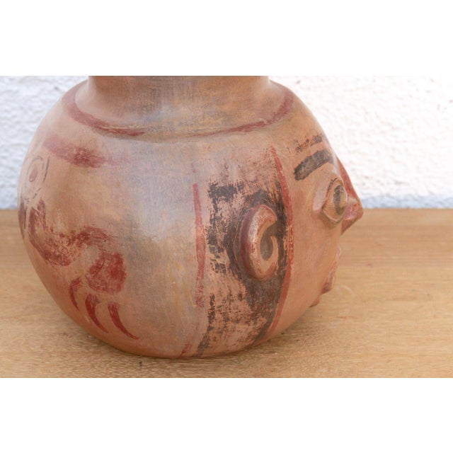 Ceramic Pre Columbian Terracotta Moche Effigy Vessel For Sale - Image 7 of 9