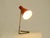 Large Mid-Century Modern Brass Table Lamp with Brick-Red Shade, 1950s For Sale - Image 15 of 18