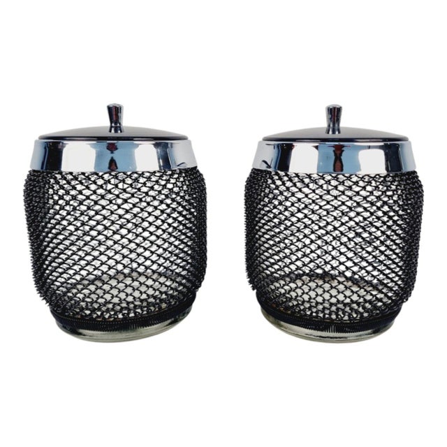 Glass and Metal Ice Bucket, 1970s, Set of 2 For Sale - Image 12 of 12