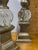 Art Deco Pair of Late 20th Century Bubble Art Glass & Metal Obelisk For Sale - Image 3 of 5