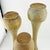 Wood Vintage Turned Wood Candle Holders in Green Wash - Set of 3 For Sale - Image 7 of 7
