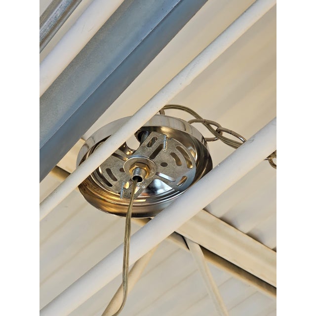 Metal 1960s Mid Century Modern Large Chandelier by Gaetano Sciolari For Sale - Image 7 of 7
