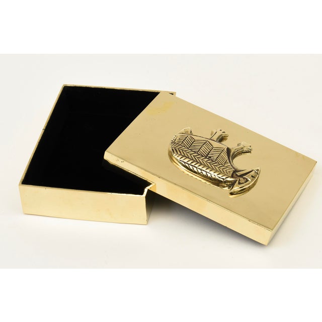 1970s Vintage Restored Brass Armadillo Box, 1970's For Sale - Image 5 of 12